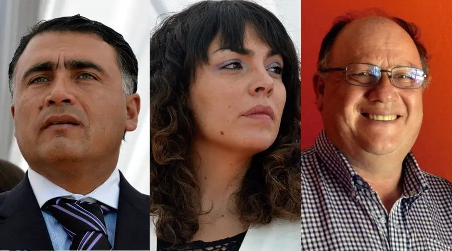 De izq a der: Christian Vittori, Carol Bortnick y Hernán Calderón