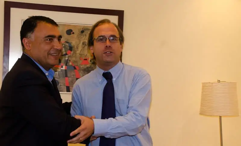 En la alcaldía Alberto Undurraga se encontró con Christian Vittori a quien le entregó todo su apoyo