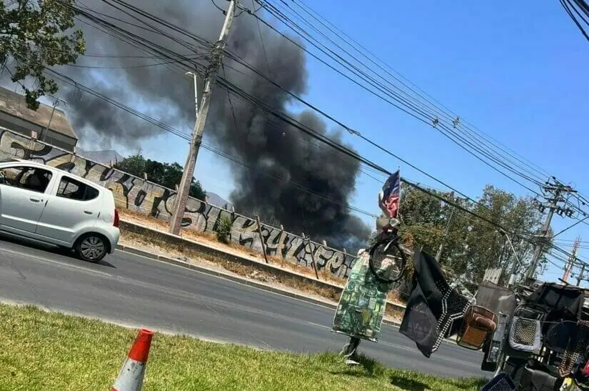 Incendio en Maipú camino a melipilla