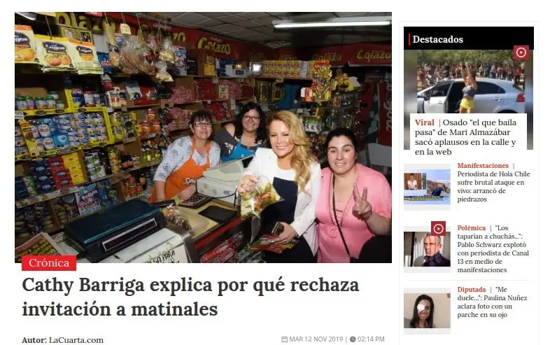 Un queque pop: La Cuarta destaca silencio de alcaldesa en pleno estallido social