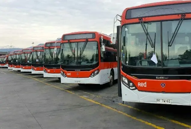 buses red