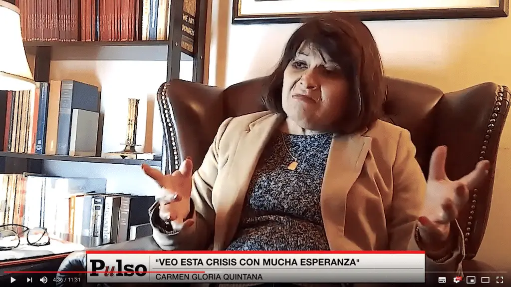 Carmen Gloria Quintana desde Canadá: «Veo esta crisis con mucha esperanza»
