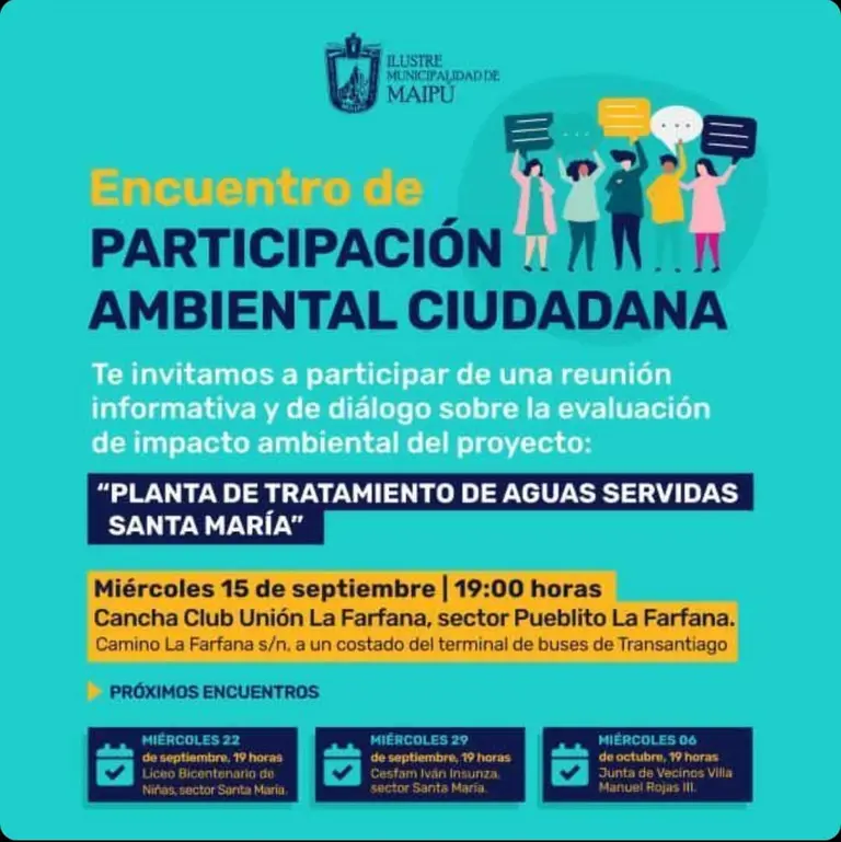 Participación Ambiental Ciudadana por planta de aguas servidas en La Farfana comienza hoy