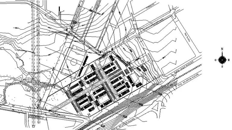 Plano proyecto original. Serviu Metropolitano.