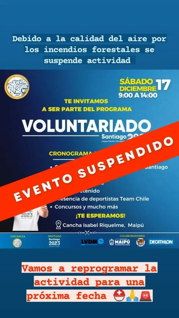 Suspende actividad