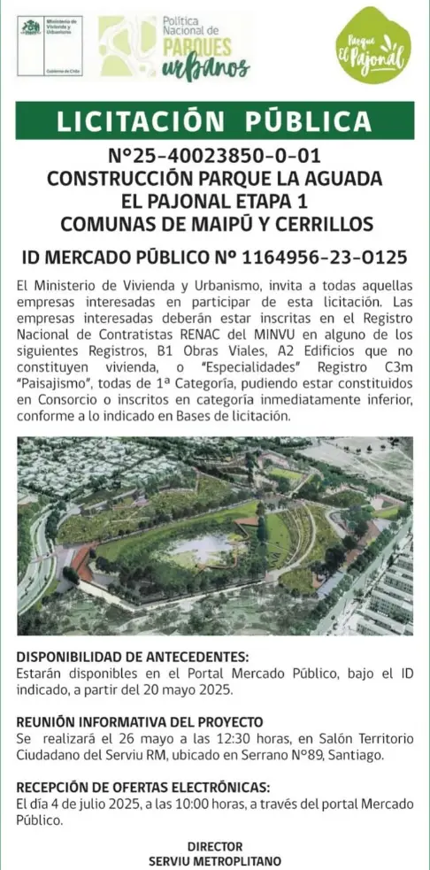 Licitación pública El Pajonal