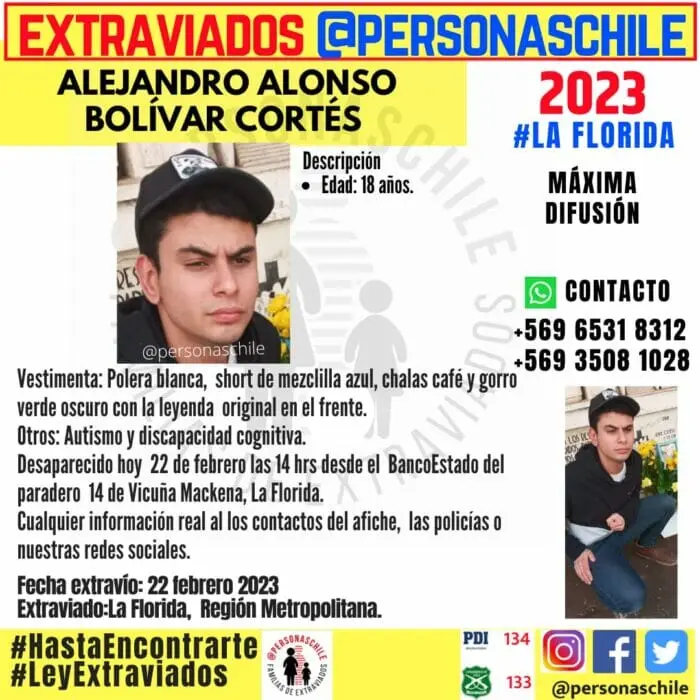 joven extraviado