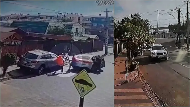 [VIDEO] Ola de portonazos en Barrio Clotario Blest de Maipú: asaltantes roban autos con pistola a plena luz