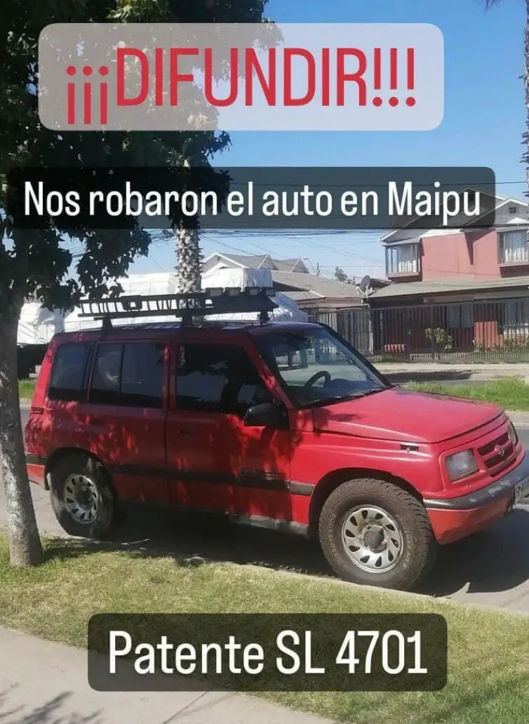 vehículo robado maipu
