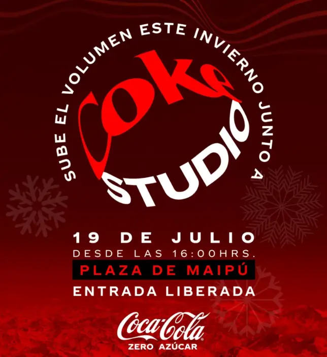 Anuncio oficial de Coke Studio en Plaza de Maipú