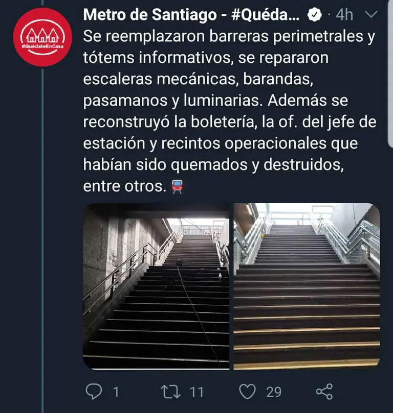 Metro anunció fecha para reapertura de estación Del Sol