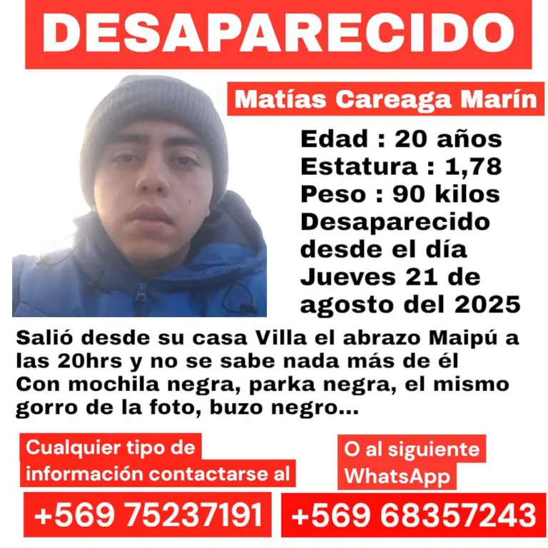 martin se busca joven desaparecido