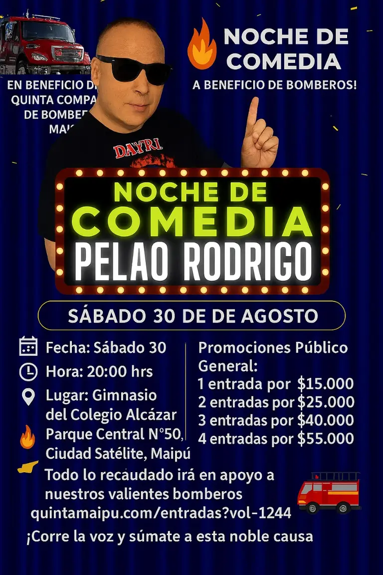 noche de comedia beneficio bomberos