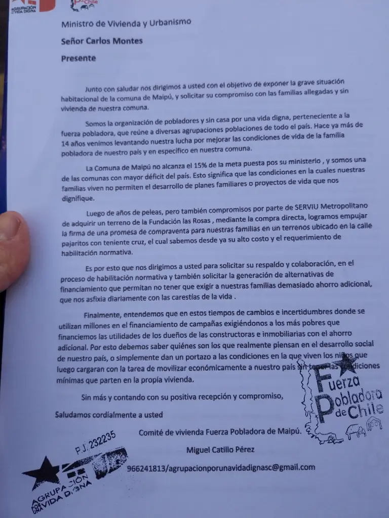 vivienda fuerza pobladora maipu