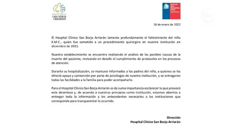 comunicado hsba hijo fallecido