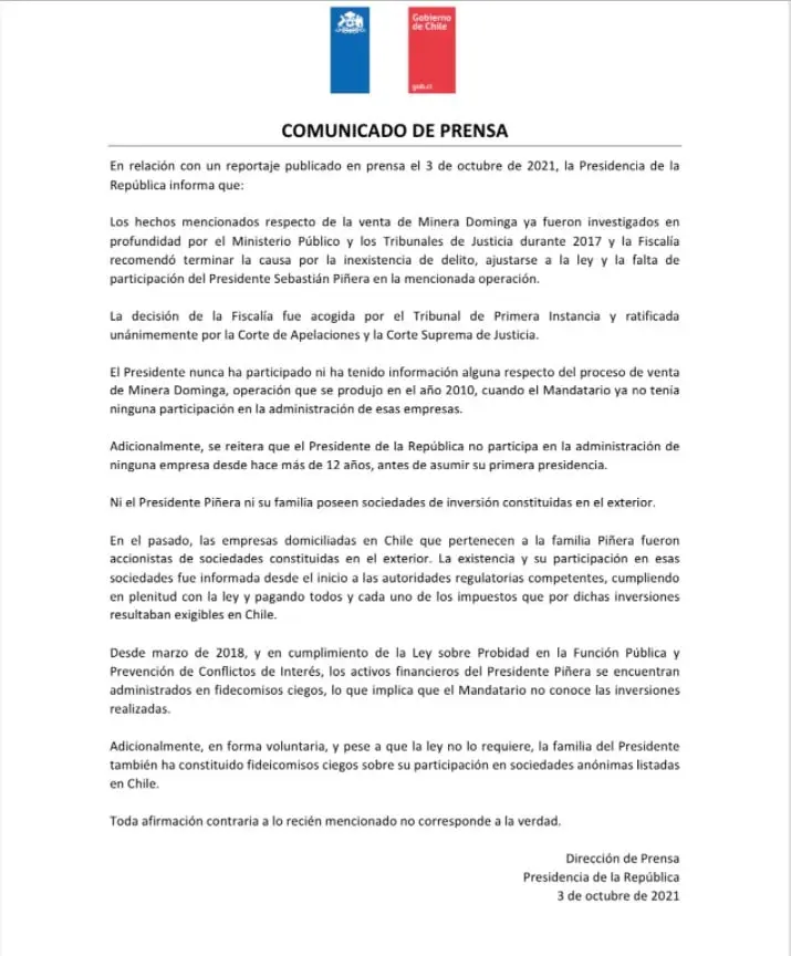 Gobierno por investigación Pandora Papers