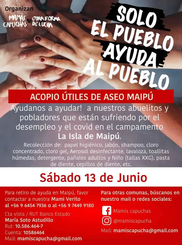 Guía solidaria de Maipú: el pueblo ayuda al pueblo ¿dónde, cuándo y cómo ayudar?