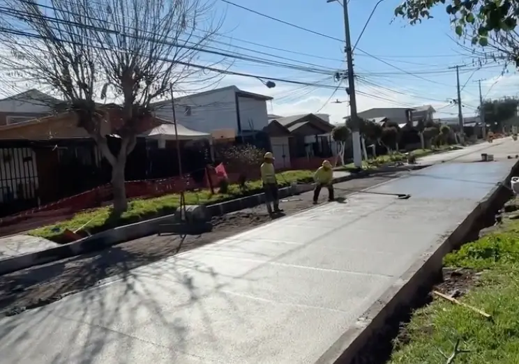 Hormigonado en Avenida Campanario: comienzan trabajos en segundo tramo