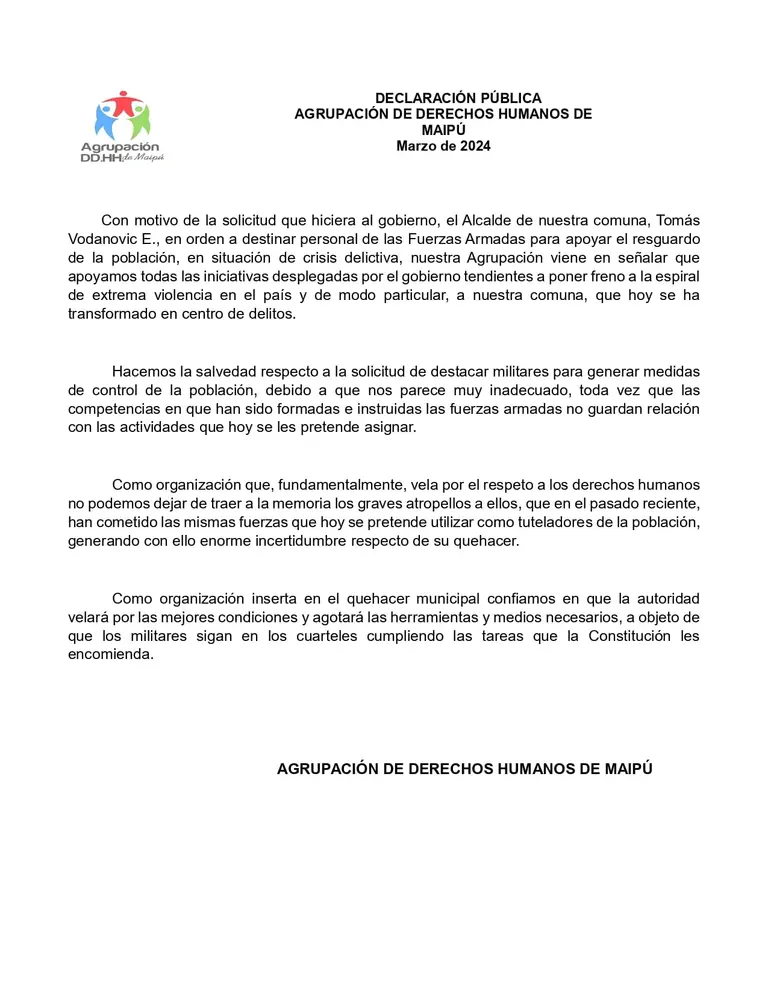 derechos humanos maipu