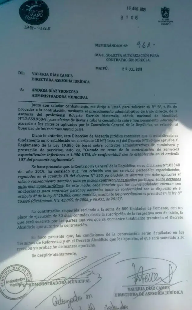 Memorándum Número 961