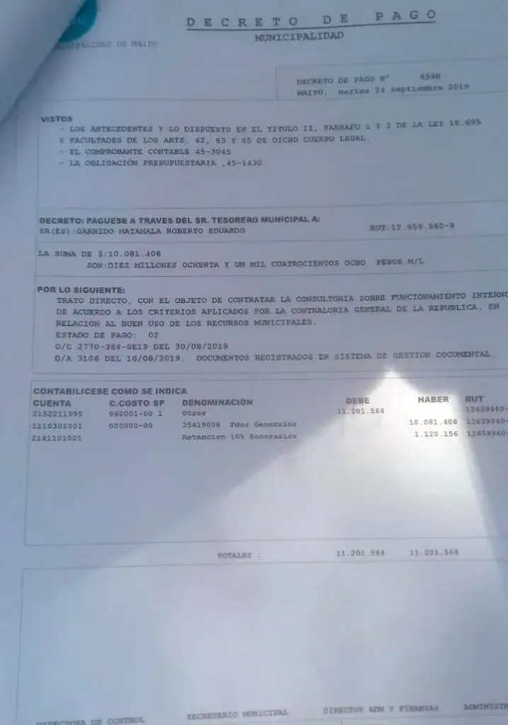 Decreto de Pago 02: 24 de septiembre de 2019