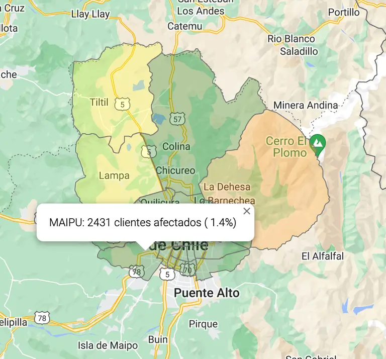 corte de luz en maipu