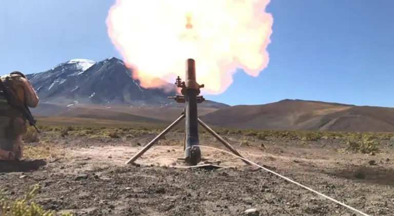 munición mortero de guerra en chile