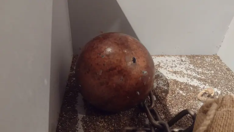 Bola de cañón que usó el ejército patriota
