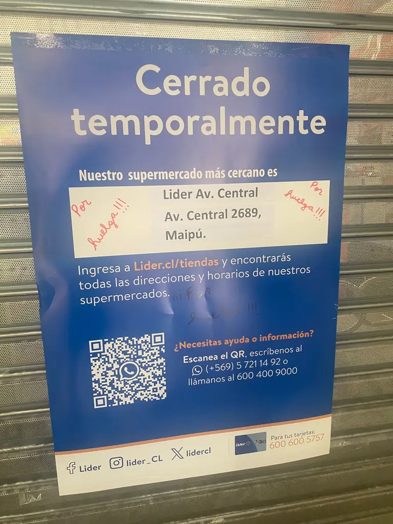 cerrado por huelga