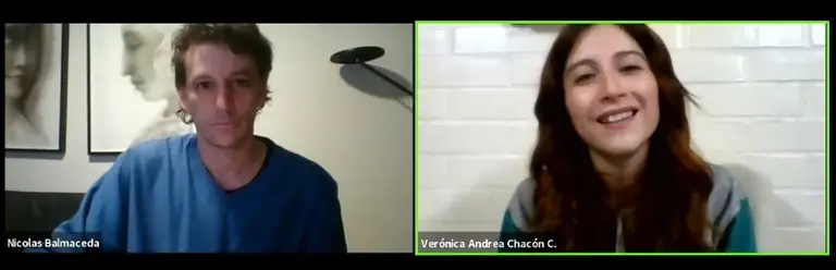 Verónica y Nicolás durante la transmisión de Salud a la Casa por LVDM