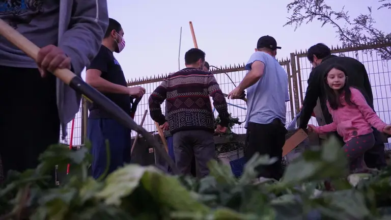 Los estudiantes de la UC vinieron a Maipú a filmar un documental
