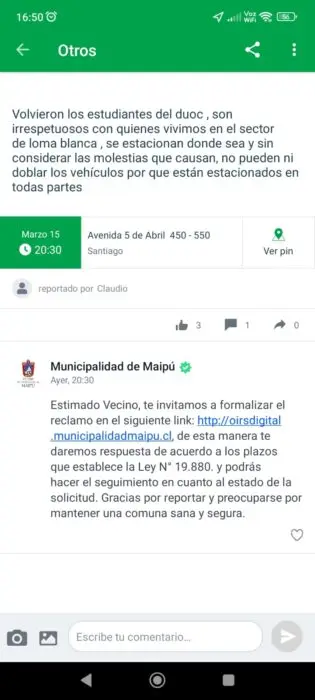 Aumentan denuncias por autos mal estacionados alrededor de Duoc UC de Maipú