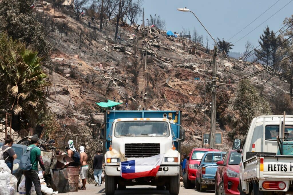 zona afectada incendios Valparaíso