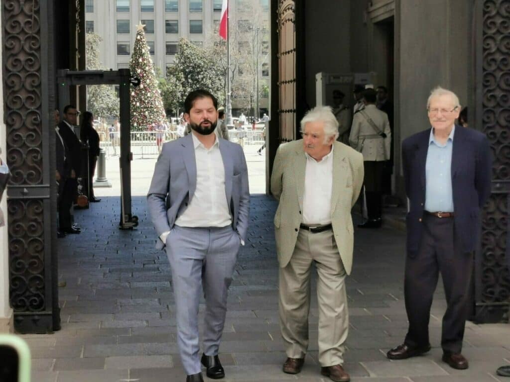 Pepe Mujica y Gabriel Boric