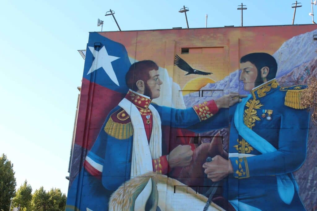 mural abrazo de Maipú