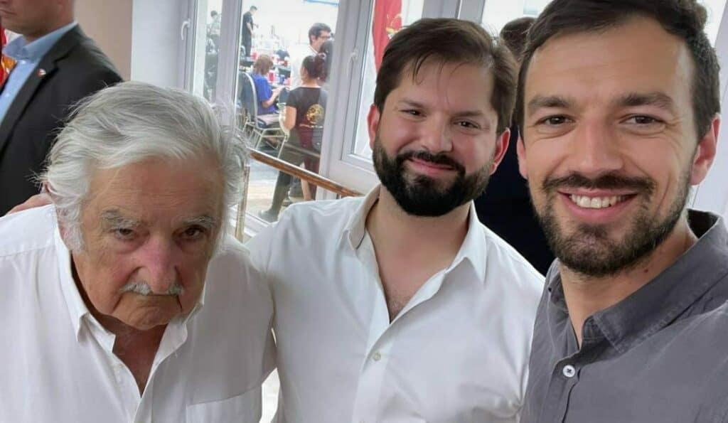 Pepe Mujica en Maipú junto a Boric y Vodanovic