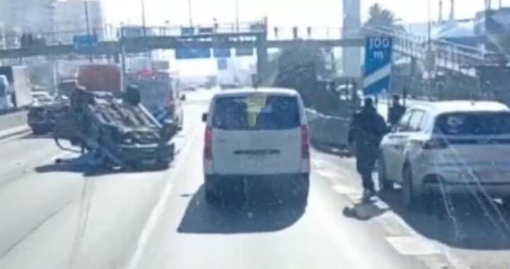 delincuentes volcados mall arauco maipú