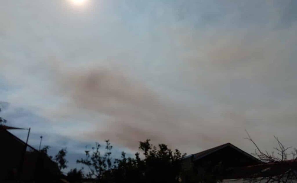 humo incendio en Maipú