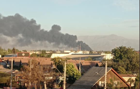 incendio bodega desde maipu