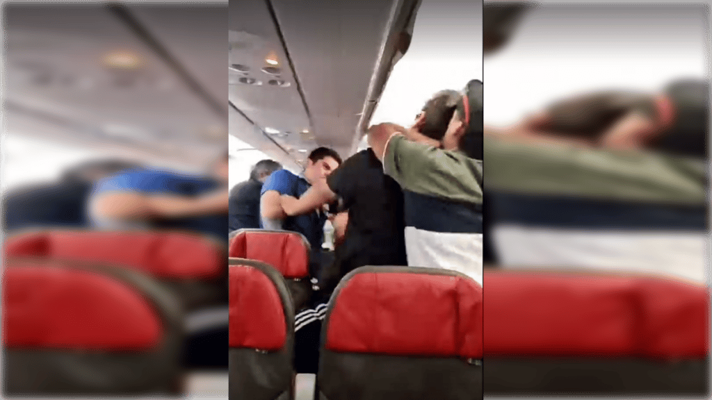 pelea avión Antofagasta
