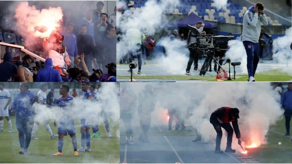 Bochorno en el fútbol chileno: Clásico universitario suspendido por violencia y caos en el estadio