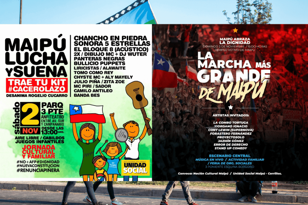 Fin de Semana: Cacerolazo, música y la marcha más grande de Maipú
