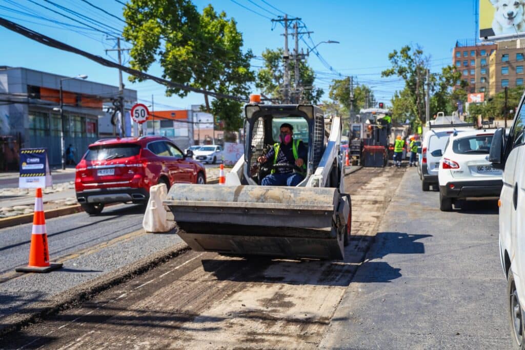 trabajos de pavimentación avenida pajaritos taco en maipu