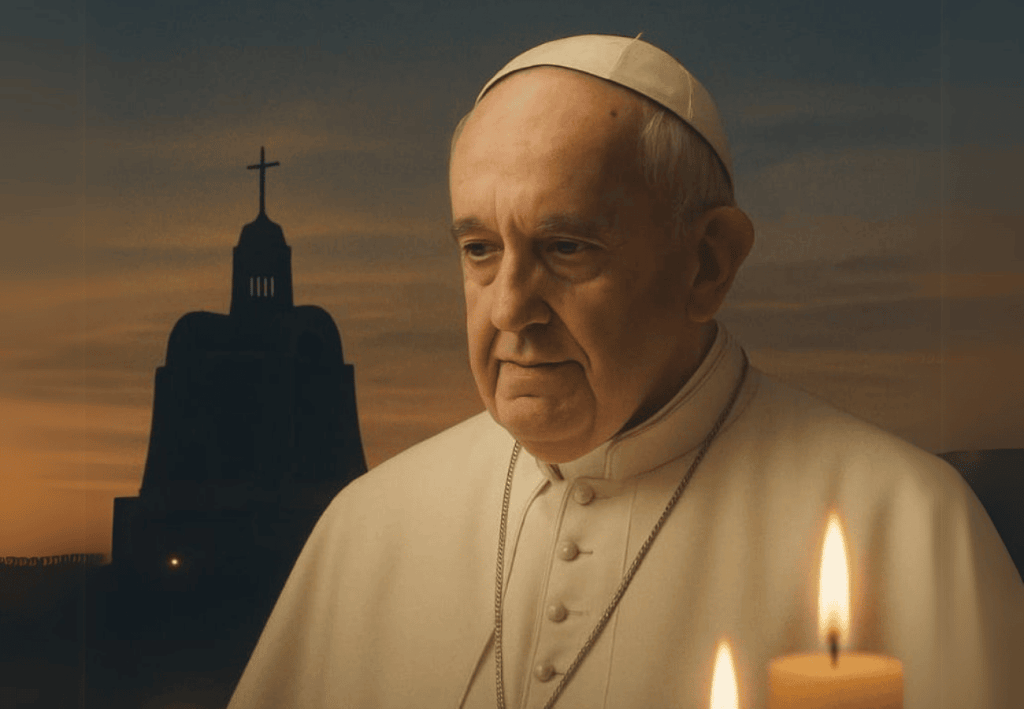velatón por el fallecimiento del papa francisco