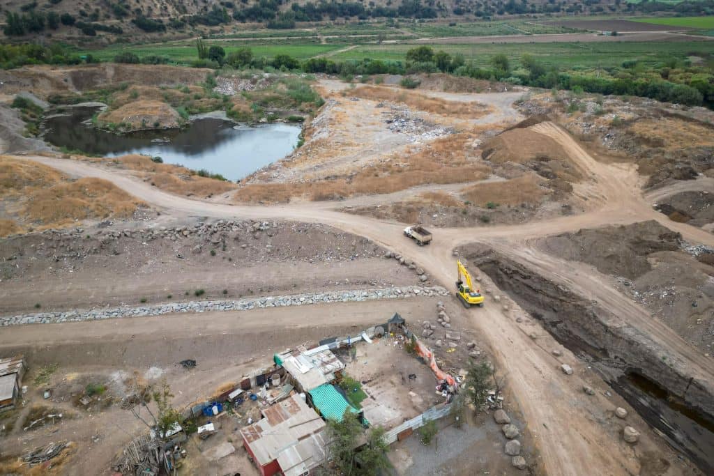extracción ilegal de áridos en el sector de Rinconada Rural