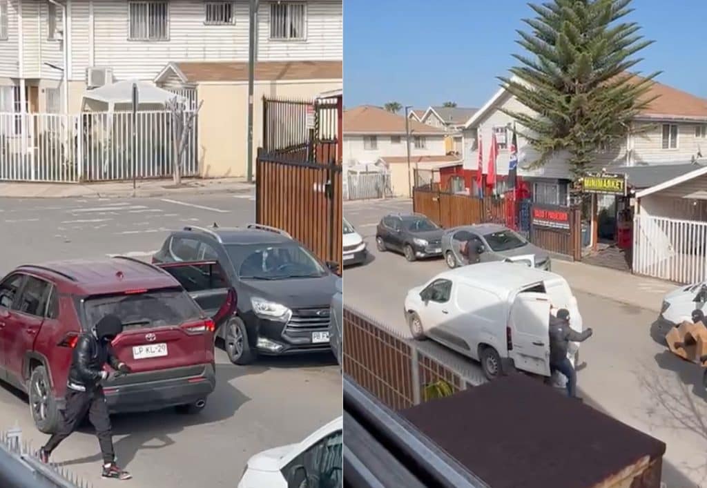 VIDEO: Más de 9 delincuentes robaron la carga de una camioneta de Chiletabacos en Maipú