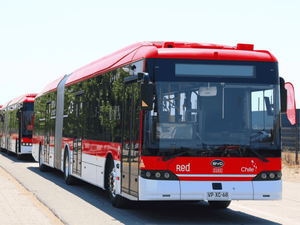 nuevos buses articulados eléctricos llegan a Maipú