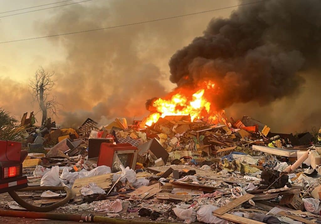 Incendio en Villa General Baquedano de Maipú
