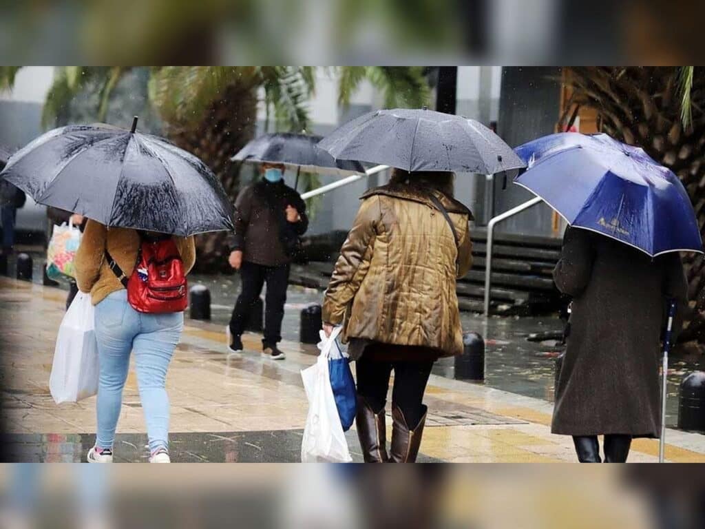 sistema frontal lluvia clima sábado