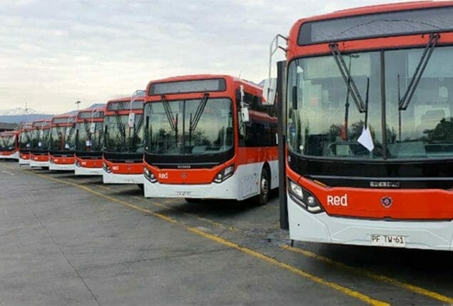 buses red